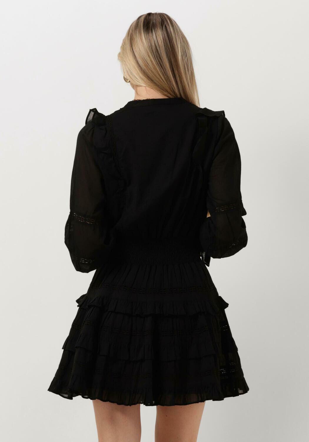 NOTRE-V Dames Jurken Voile Dress Zwart