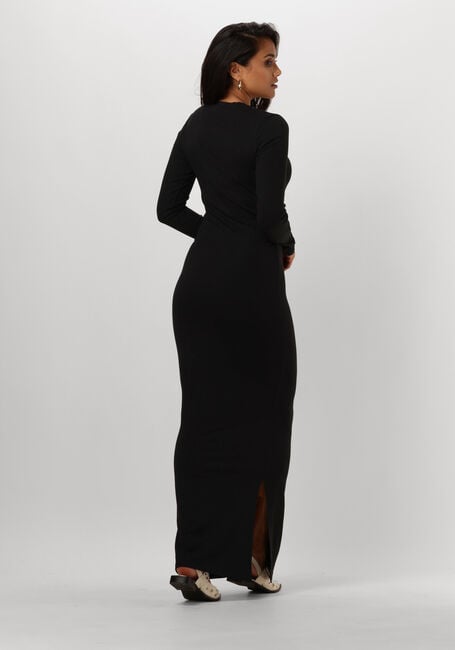 Zwarte ALIX THE LABEL Maxi jurk LADIES KNITTED RIB LONG DRESS - large