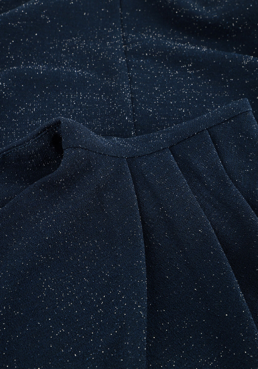 Donkerblauwe SELECTED WOMEN Top SLFMARWA SL HIGH NECK TOP - large