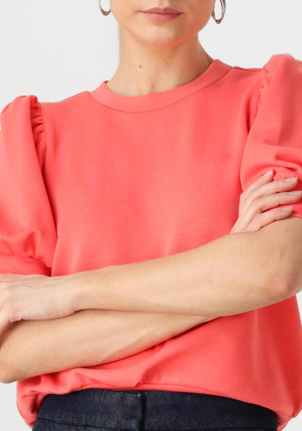 MINUS Dames Truien & Vesten Livana T-shirt Koraal