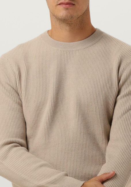 Beige PROFUOMO Trui PULLOVER CREW NECK - large