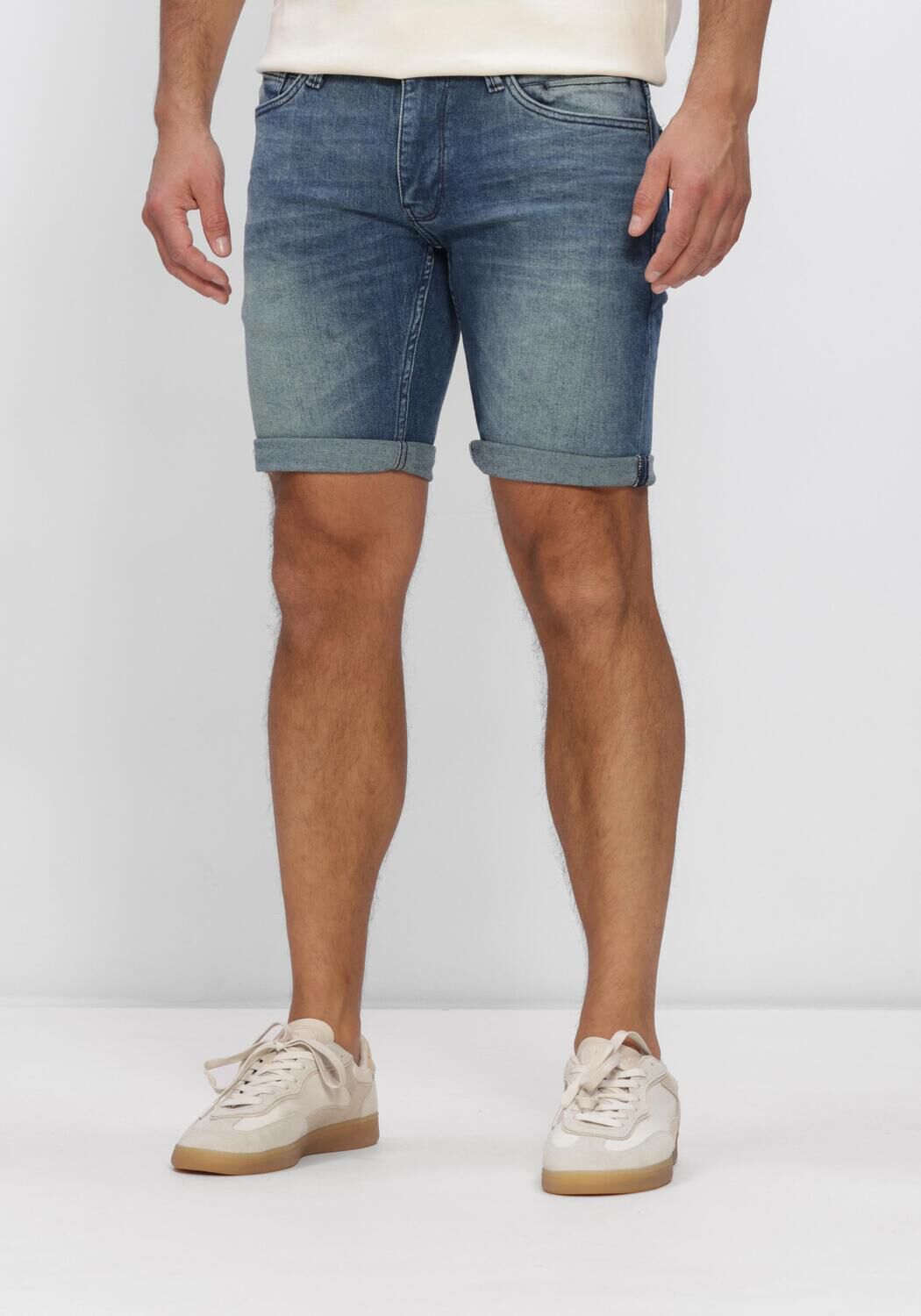 Blauwe PURE PATH Shorts THE STEVE SKINNY FIT SHORT - large