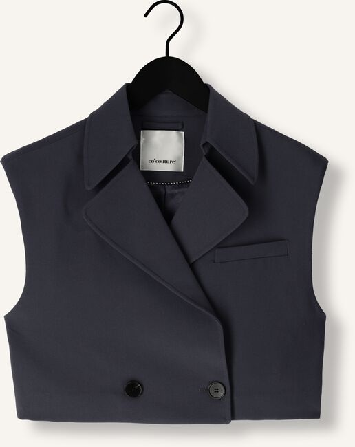 Blauwe CO'COUTURE Gilet VOLA CROP WAISTCOAT Blauwe CO'COUTURE Gilet VOLA CROP WAISTCOAT - large