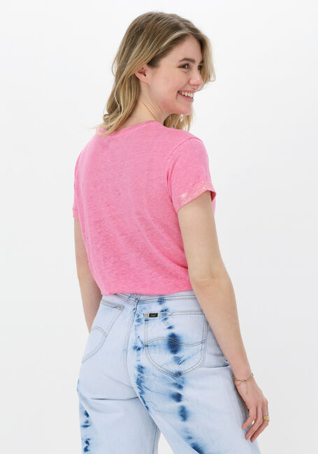 Roze SUMMUM T-shirt TEE FOIL COATED LINEN JERSEY - large