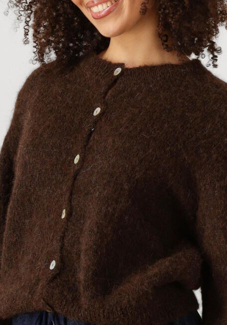 Bruine BY-BAR Trui CLEO NATURAL CARDIGAN - large