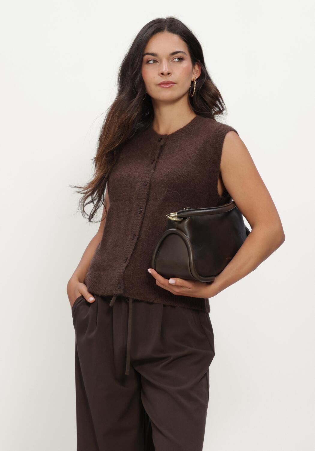 Bruine MSCH COPENHAGEN Trui MSCHBONDIE HOPE VEST - large