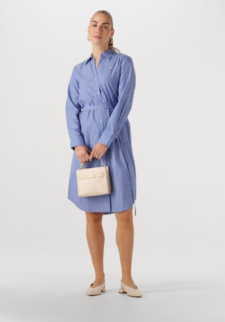Lichtblauwe TOMMY HILFIGER Midi jurk ESS POPLIN REGULAR SHIRT DRESS - large