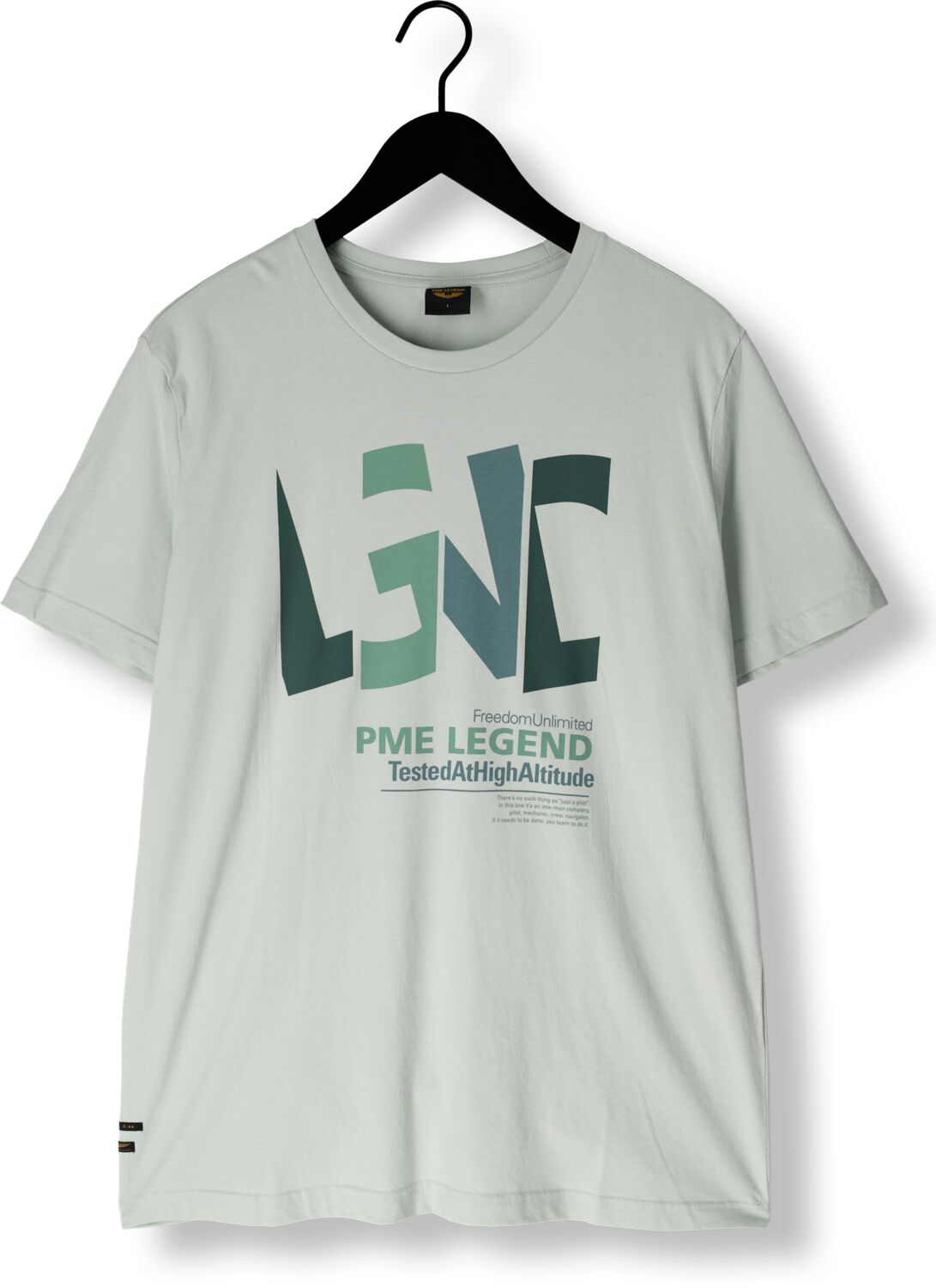 PME LEGEND Heren Polo's & T-shirts Short Sleeve R-neck Single Jersey Mint