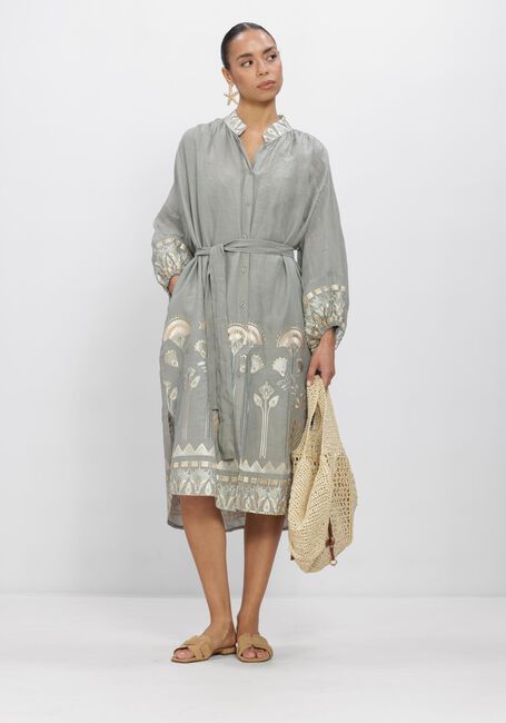 Lichtgrijze GREEK ARCHAIC KORI Midi jurk S26K-4075057 - large