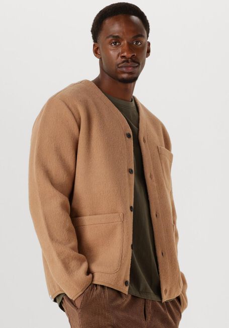 Camel ANERKJENDT Overshirts AKSIGURD BOILED WOOL - large