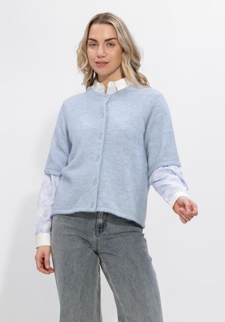 Lichtblauwe SELECTED WOMEN Trui SLFLULU 2/4 KNIT CARDIGAN - large