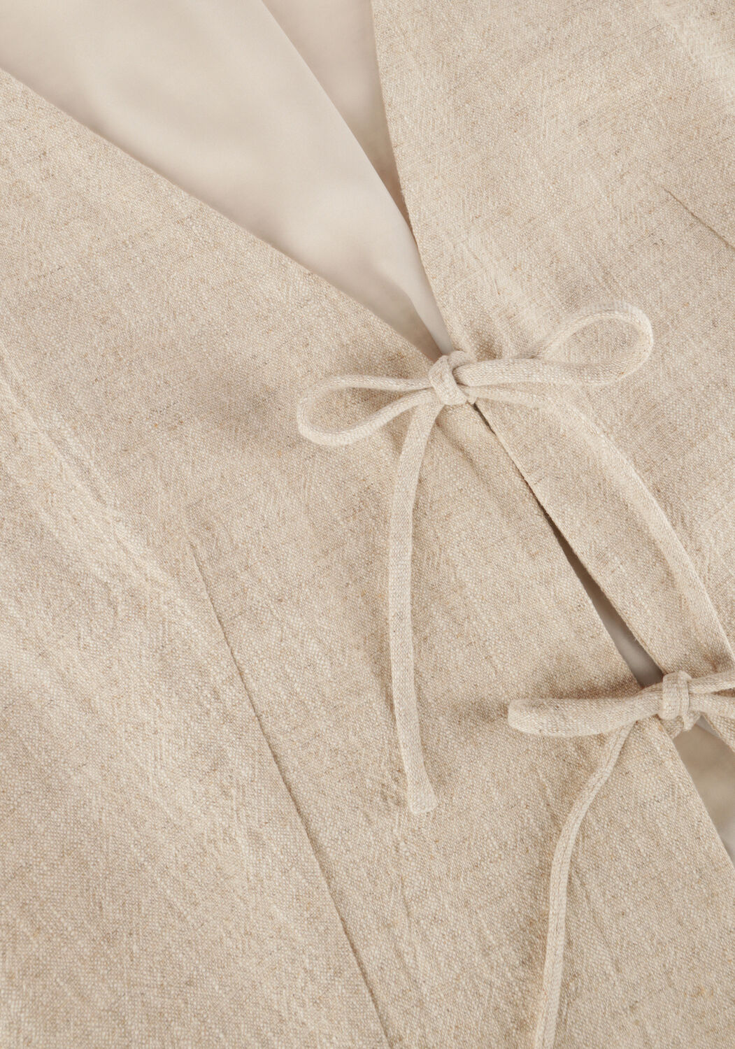 Beige NEO NOIR Gilet VARSA RAMIE WAISTCOAT - large