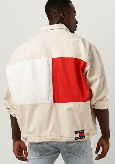 Beige TOMMY JEANS Spijkerjas AIDEN OVERSIZED DNM JAKT BG7095 - large