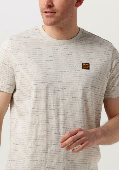 Lichtgrijze PME LEGEND T-shirt SHORT SLEEVE R-NECK SINGLE JERSEY MELANGE - large