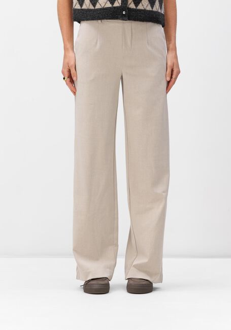 Beige OBJECT Wijde broek OBJLISA WIDE PANT - large