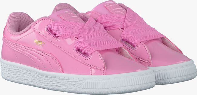 Roze PUMA Lage sneakers BASKET HEART PATENT KIDS - large