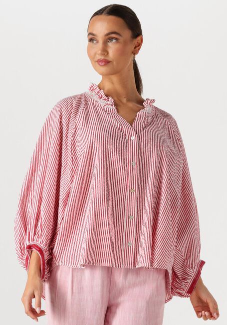 Rode POM AMSTERDAM Blouses BLOUSE SEERSUCKER RED WHITE - large