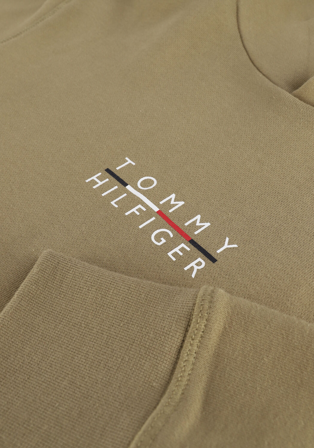 Khaki TOMMY HILFIGER Sweater SQUARE LOGO HOODY - large