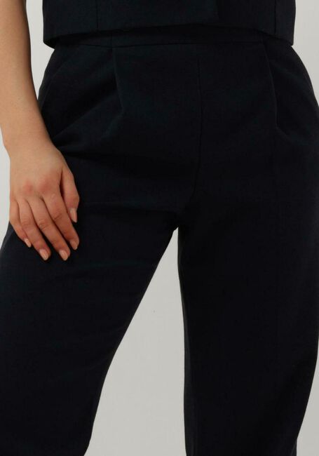 Donkerblauwe RUBY TUESDAY Wijde broek RELENA STRAIGHT LEG PANTS WITH ZIPPER AT SIDE - large