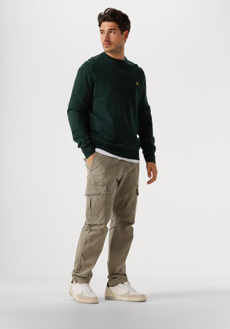 Groene LYLE & SCOTT Trui LAMBSWOOL BLEND CREW NECK JUMPER - large