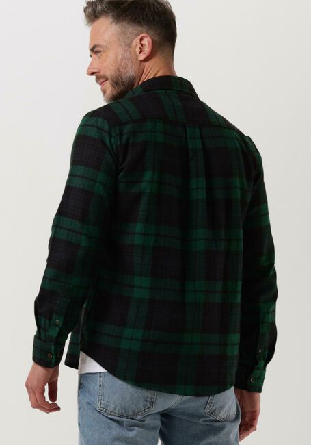 Donkergroene ANERKJENDT Casual overhemd AKLOUIS BRUSHED CHECK - large