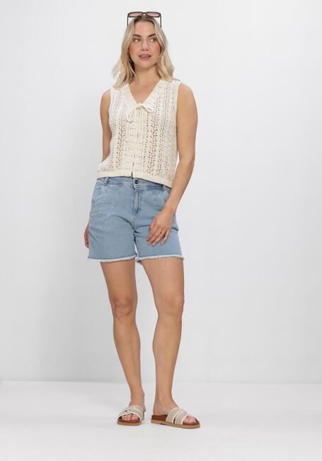 Beige OBJECT Truien/vesten OBJJOLIN S/L RE KNIT TOP - large