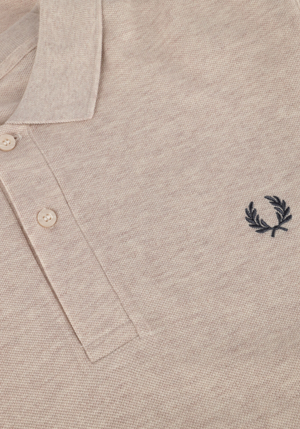Beige FRED PERRY Polo LONG SLEEVE PLAIN FRED PERRY SHIRT - large