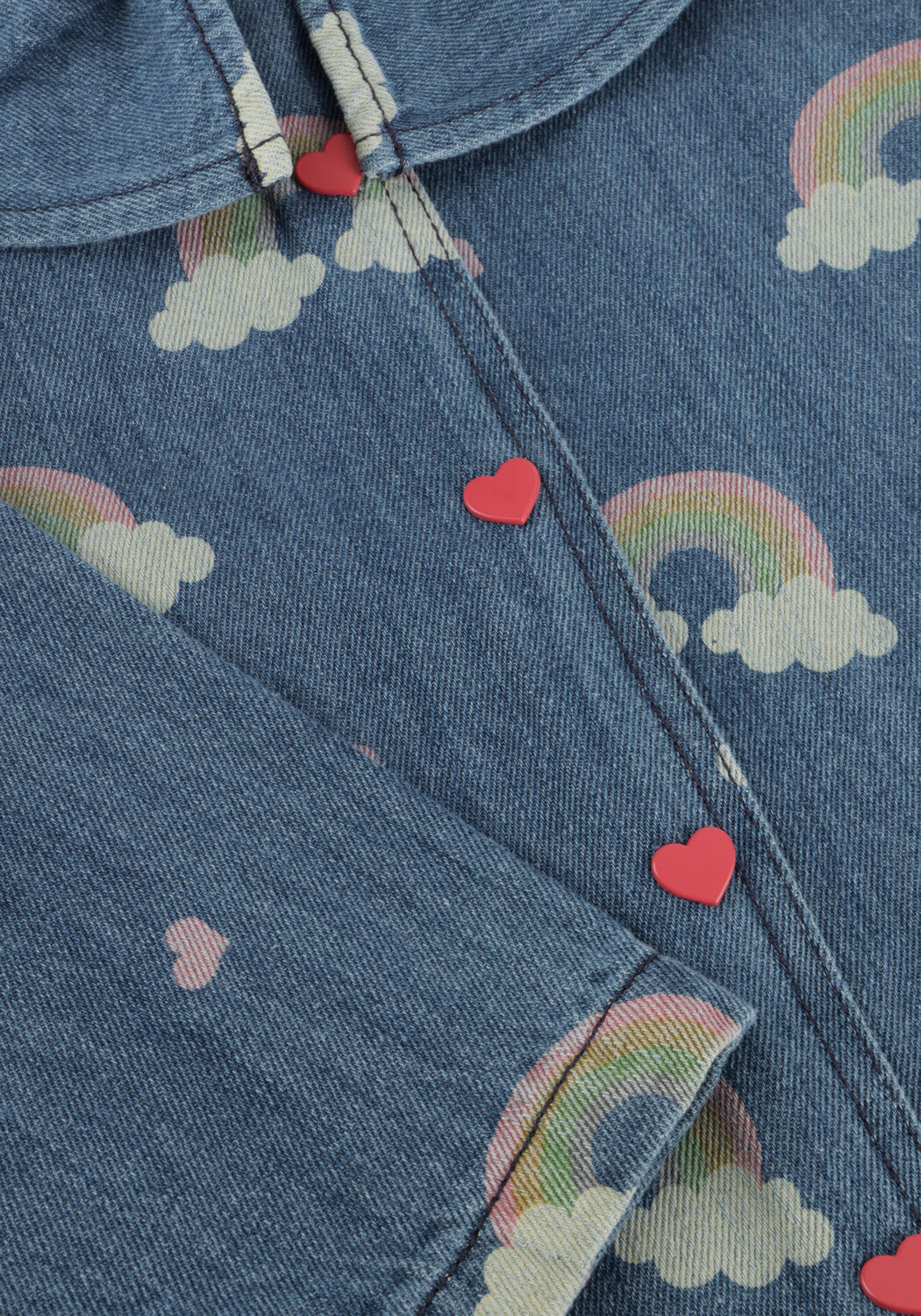 Blauwe KONGES SLOJD Blouses MAGOT DENIM SHIRT GOTS - large