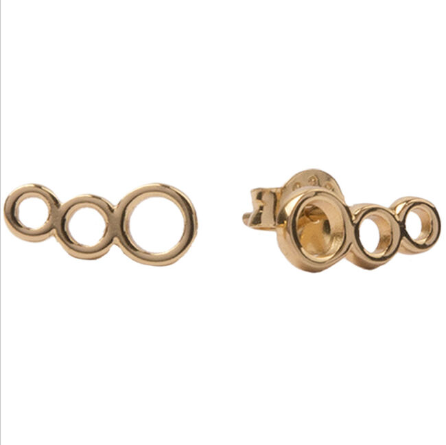 Gouden ATLITW STUDIO Oorbellen PARADE EARRINGS THREE CIRCLES - large