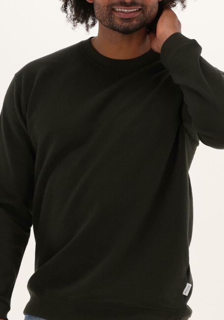 Donkergroene SELECTED HOMME Trui SLHRELAXMORELL CREW NECK SWEAT W - large