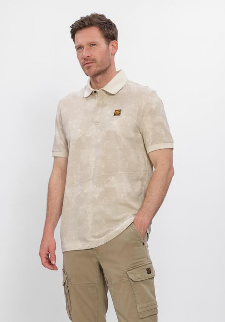 Beige PME LEGEND Polo SHORT SLEEVE POLO PRINTED TWO TONE PIQUE - large