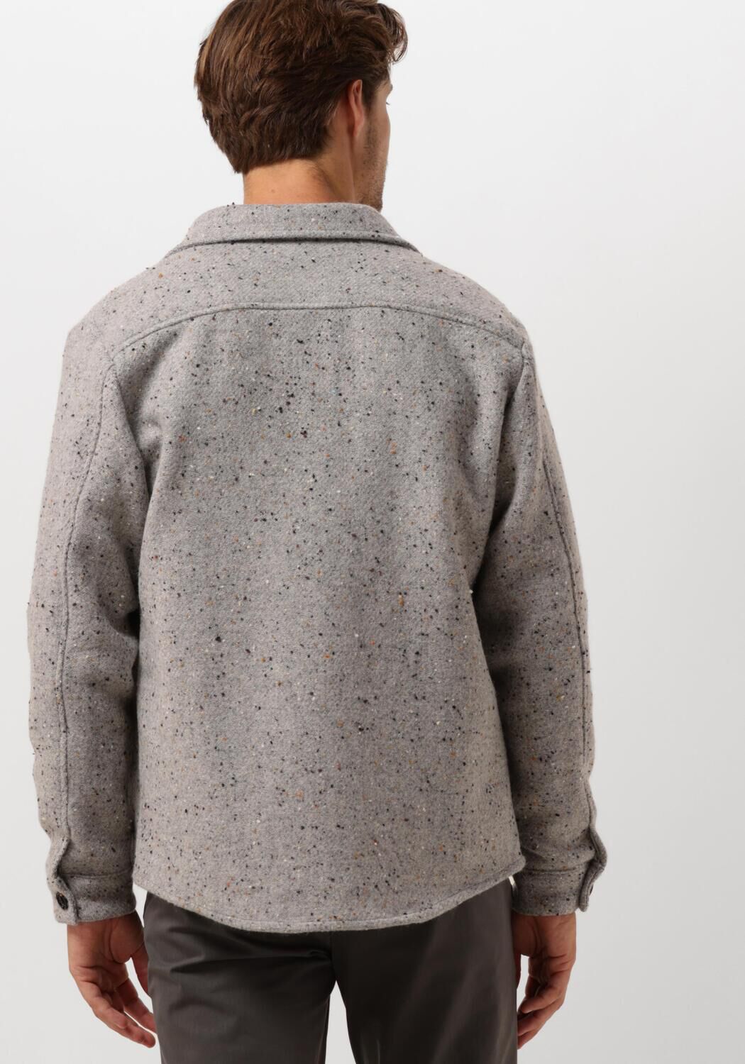 PROFUOMO Heren Overshirts Overshirt Donegal Grijs