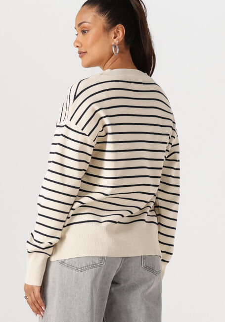 Ecru WITHBLACK Trui WBLBARBARA LS STRIPED PULLOVER - large