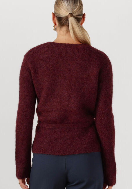 Bordeaux SELECTED WOMEN Trui SLFGABELLA LS KNIT BELT CARDIGAN - large