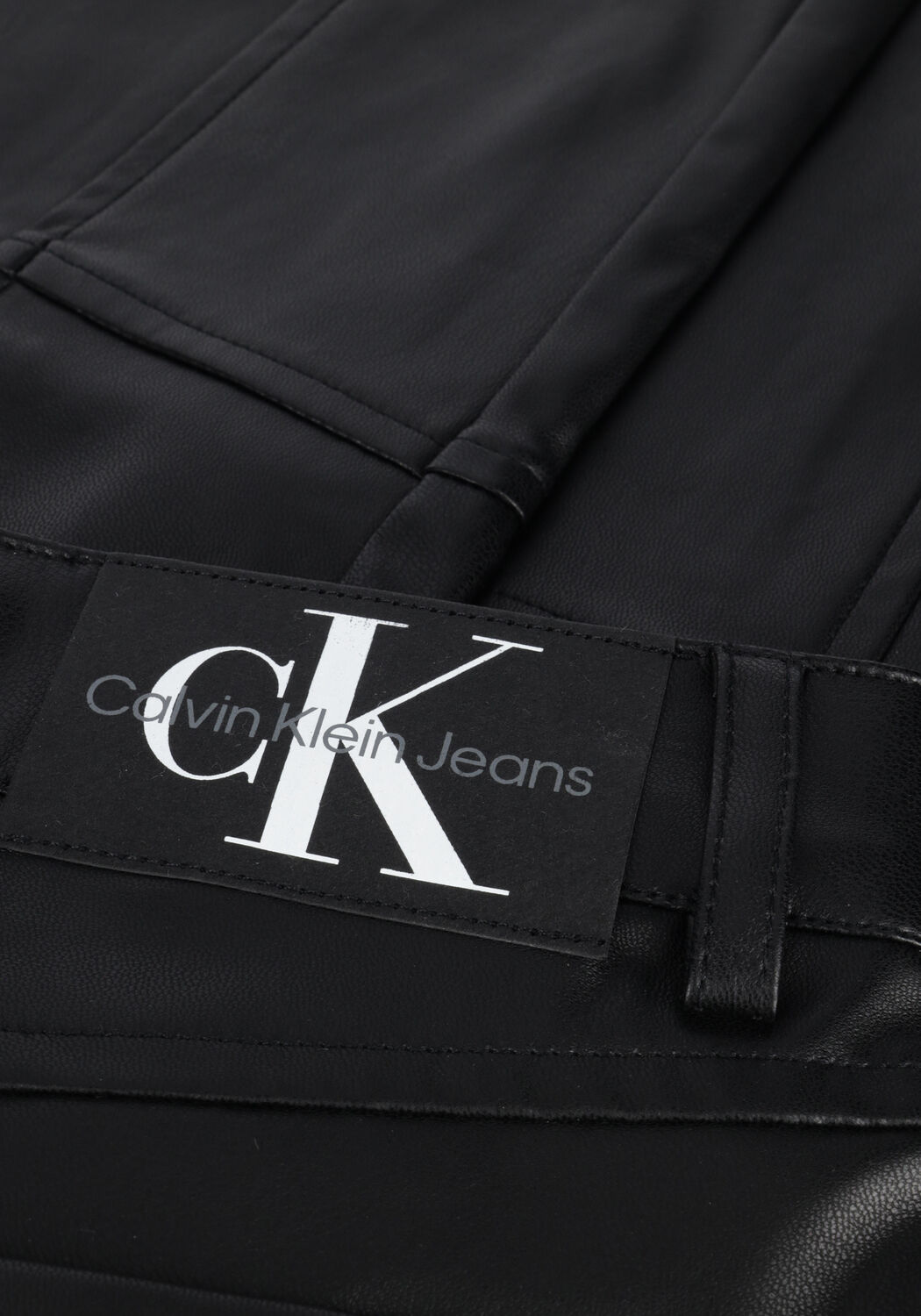 Zwarte CALVIN KLEIN Joggingbroek PU LEATHER JOGGER PANTS - large