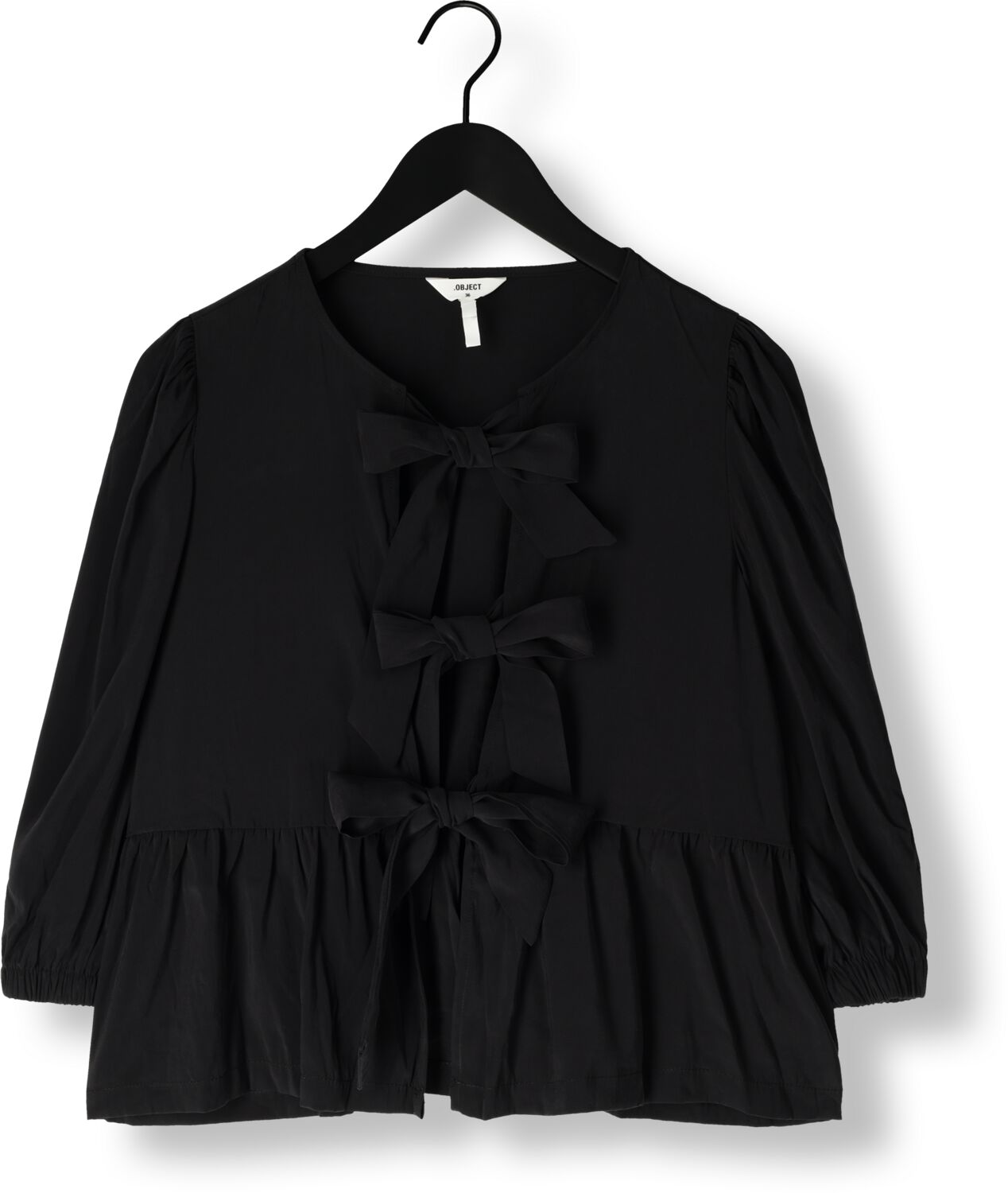 OBJECT Dames Blouses Objanni 3 4 Lo Top 136 Zwart