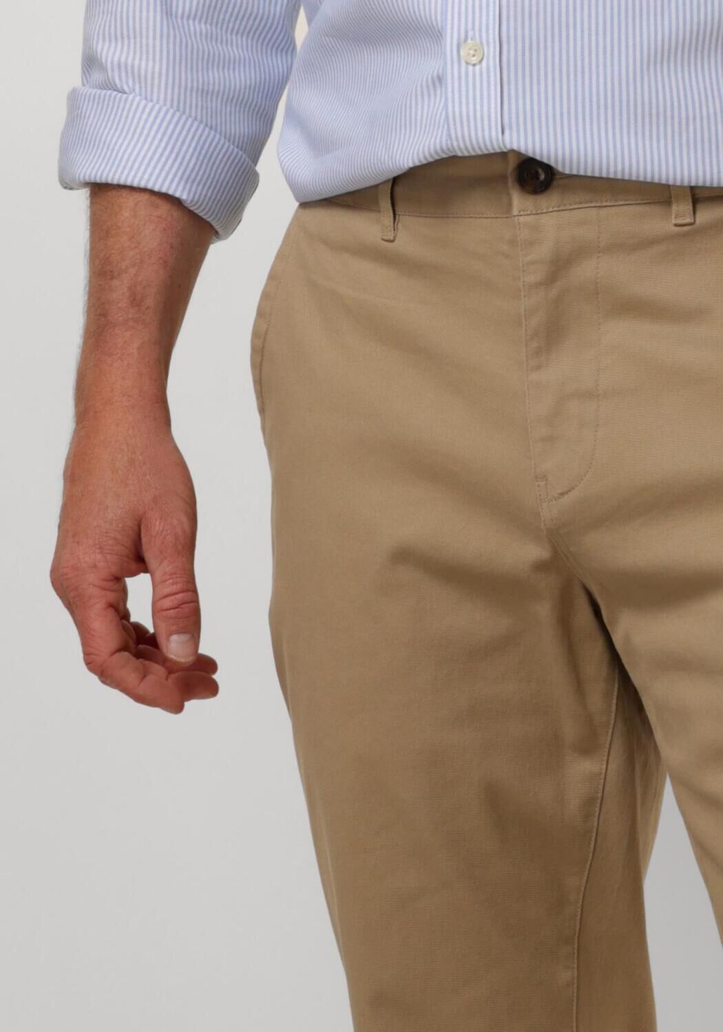 SCOTCH & SODA Heren Broeken Stuart Stretch Cotton Chino Zand