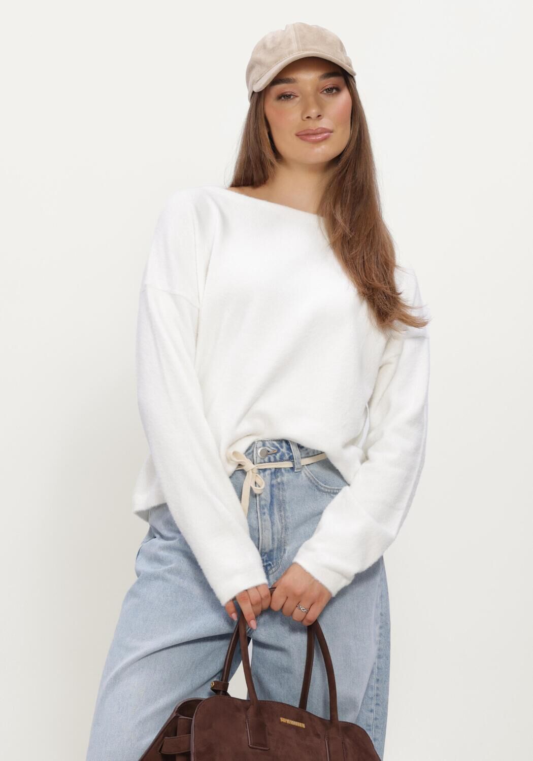 Witte CATWALK JUNKIE Trui SOFT KNIT - large