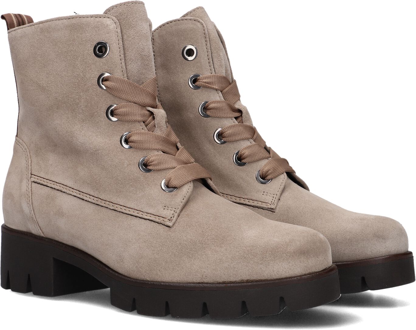 Gabor 711.3 Veterboots Laarzen Met Veters Dames Beige