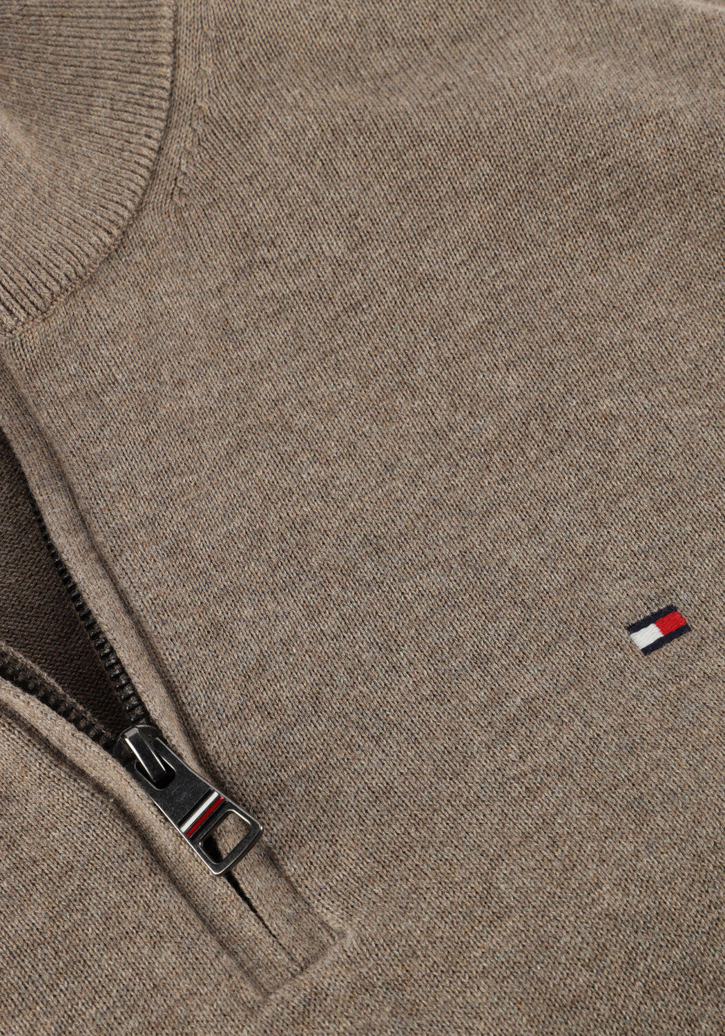 Groene TOMMY HILFIGER Trui PIMA ORG CTN CASHMERE ZIP MOCK - large