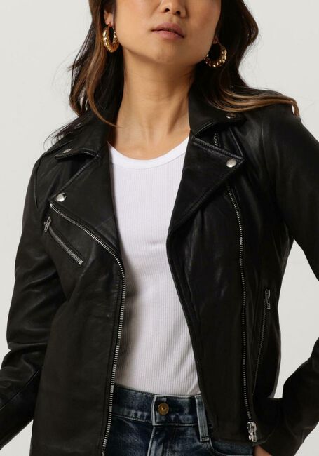 Zwarte GOOSECRAFT Leren jas GC JULIA BIKER - large