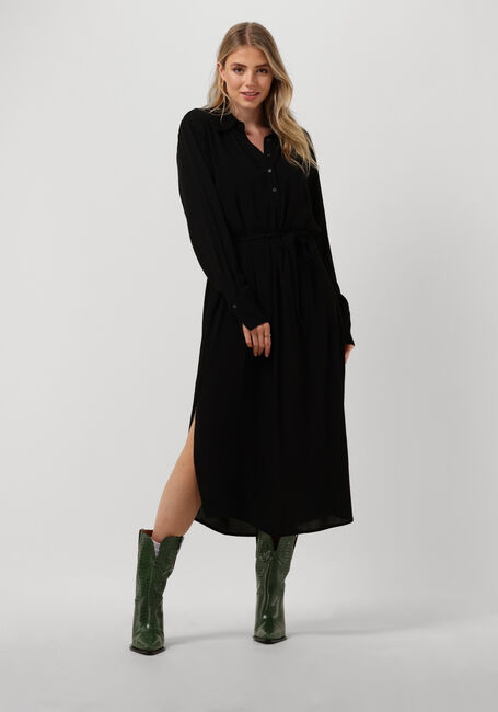Zwarte MINUS Midi jurk LASINA SOLID SHIRTDRESS - large