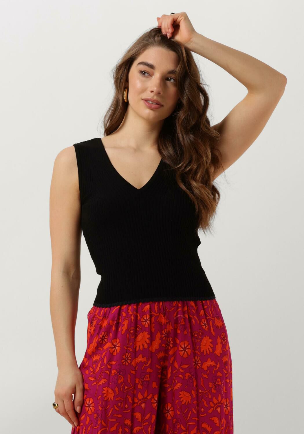 Scotch & Soda Dames Tops & T-shirts Tie Back Knitted Tank Black Dames
