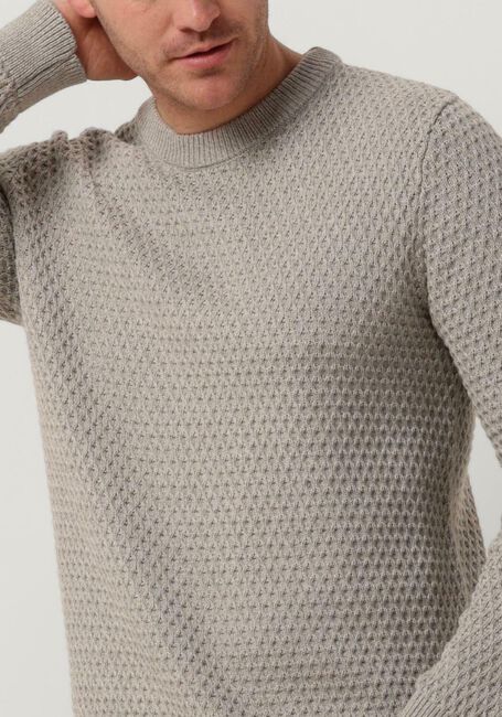 Donkergrijze SELECTED HOMME Trui REMY LS KNIT ALL STU CREW NECK W CAMP - large