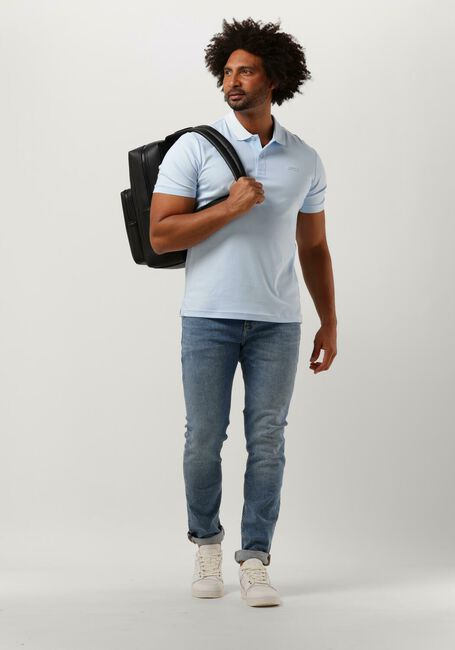 Lichtblauwe CALVIN KLEIN Polo SMOOTH COTTON SLIM POLO - large