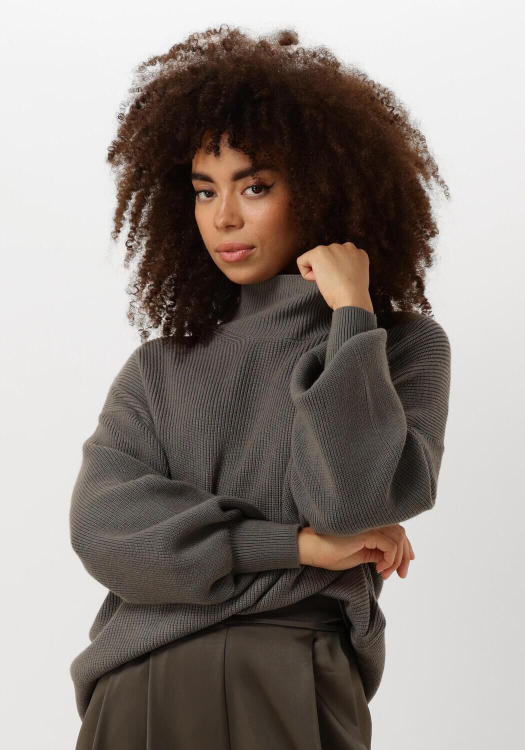MSCH Copenhagen Gebreide pullover met opstaande kraag model 'Magnea Rachelle'