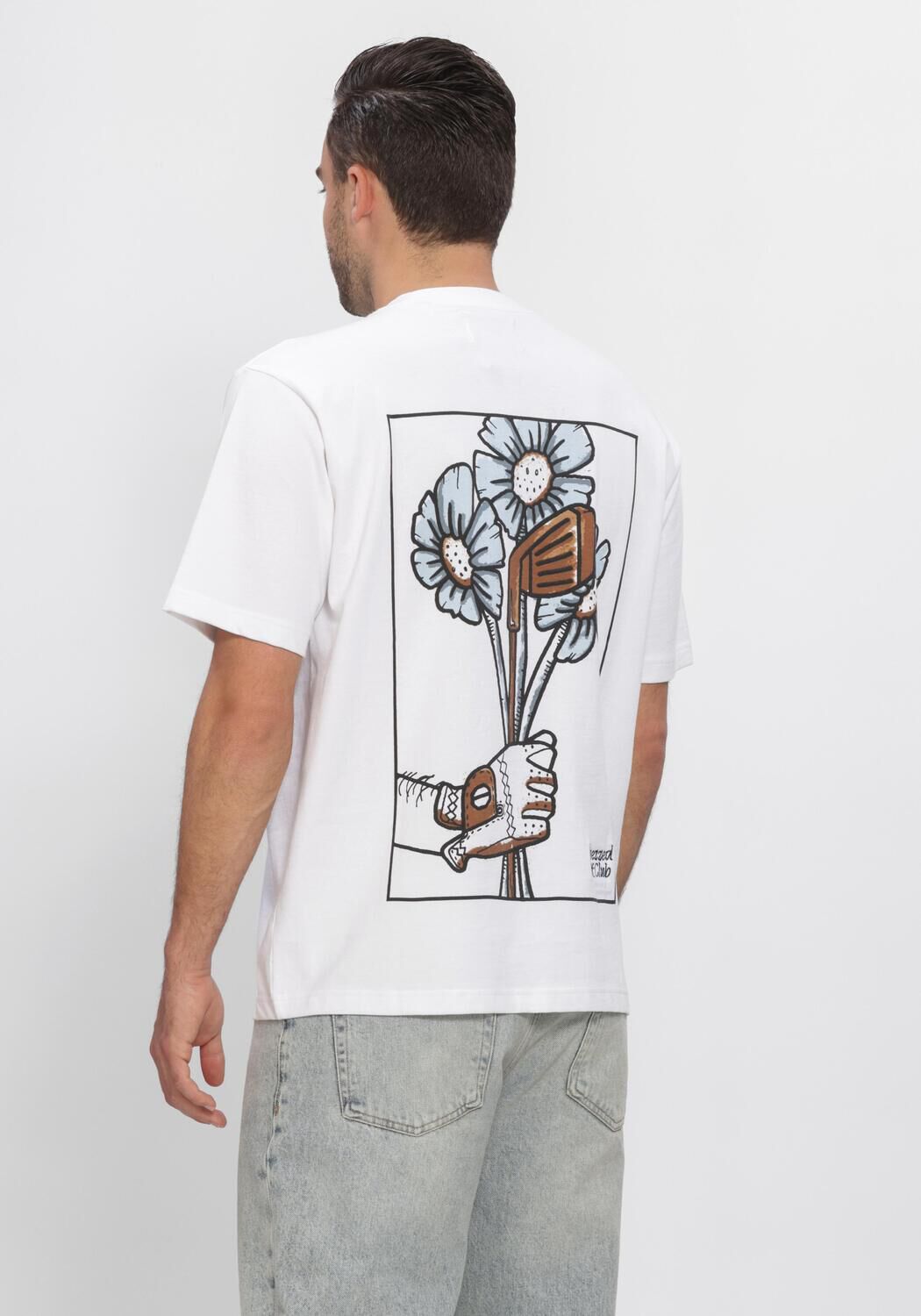 Witte DSTREZZED Polo COLLIN ARTWORK TEE - large