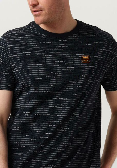 Blauwe PME LEGEND T-shirt SHORT SLEEVE R-NECK SINGLE JERSEY MELANGE - large