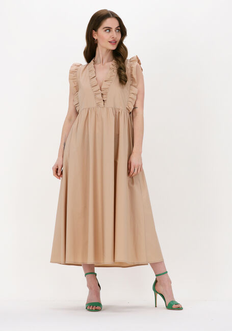 Zand ACCESS Midi jurk DRESS WITH RUFFLES AT THE TOP - large