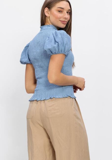 Blauwe ANTIK BATIK Blouses ANGELA SMOCK BLOUSE - large